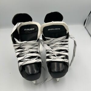 Bauer Challenger Ice Hockey Skates Youth Size 10 Black Silver Tuuk Blades